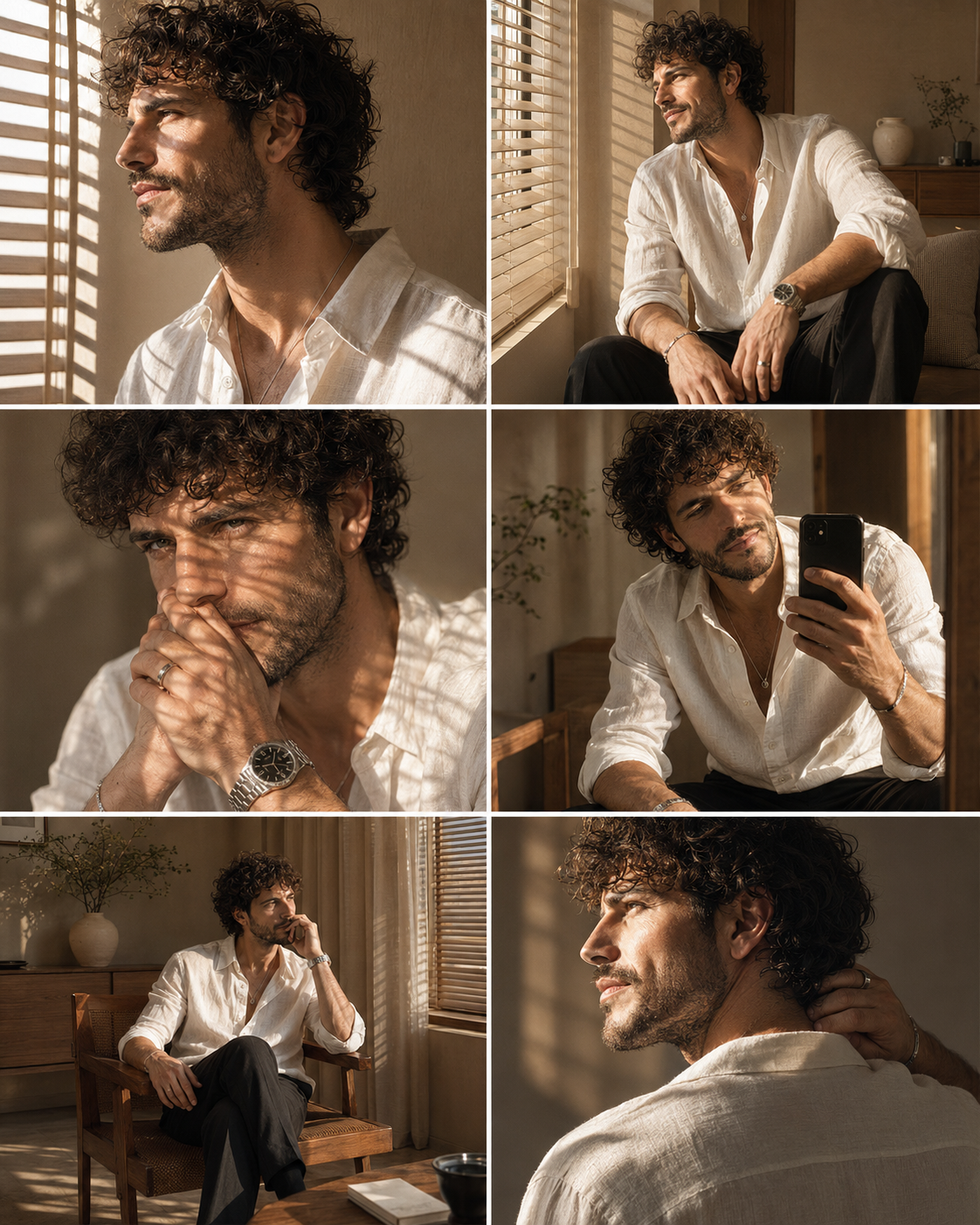Luxury Golden Hour Men’s Editorial Collage