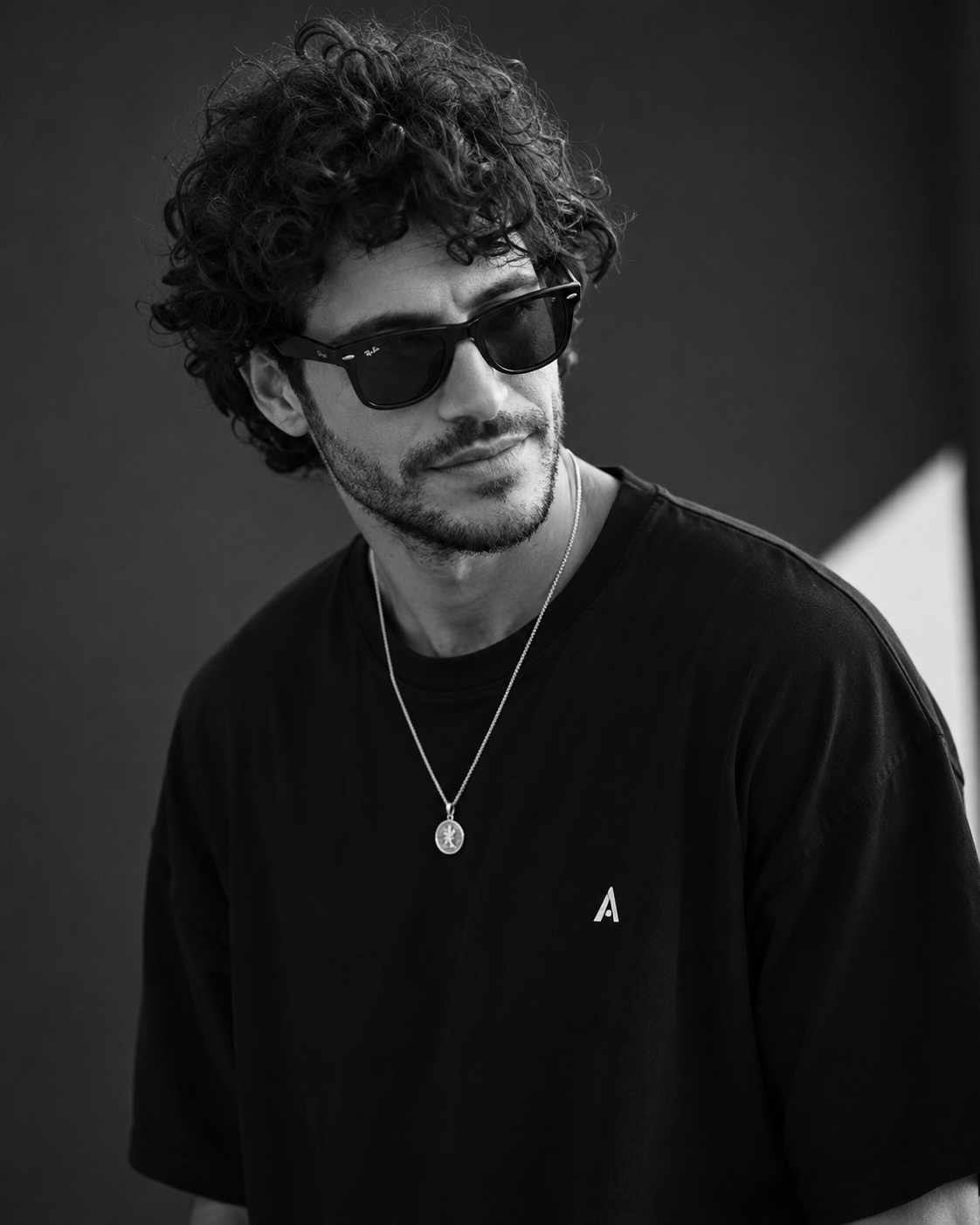 Monochrome Luxury Streetwear Portrait